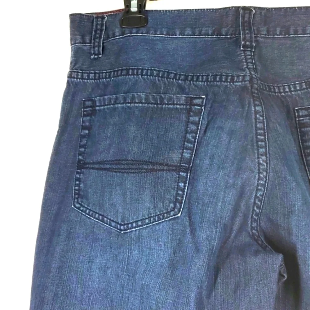 Perry Ellis Premium Denim Dark Blue Bootcut Jeans 36x30 EUC